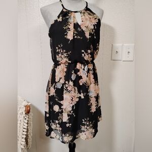 Sienna sky dress medium sundress keyhole summer floral Strappy Boho Whimsy